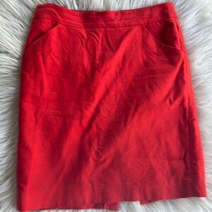 J. Crew Orange Pencil Skirt Ladies size 10